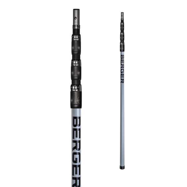 BERGER ArboRapid Ultra Light 613 | 76004 | Grey/Black | 4-part extendable telescopic pole, 3 carbon and 1 glass fiber tube "GFK" (Ø 30 - 34 - 38 - 42 mm) | Length 1.78 m - 6.20 m 