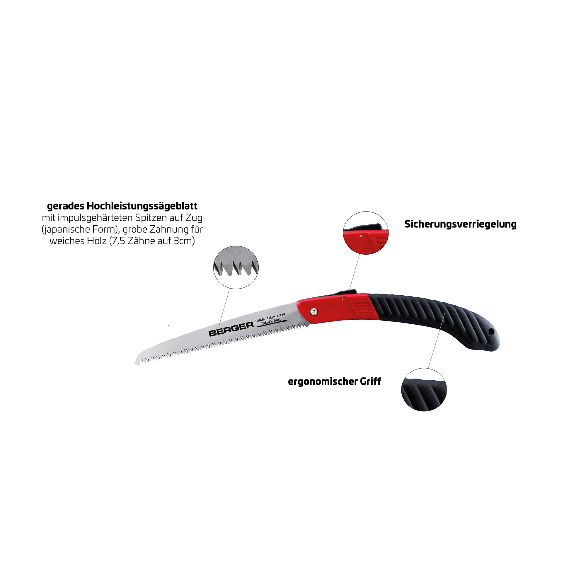 Berger Set 8009 | Consisting of pruning shears 4280 & folding saw 64650