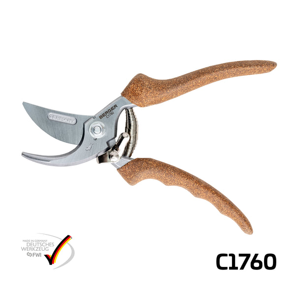 Handschere Bypass C1760 | Korkgriff | Gerader Schneidkopf & geschmiedeter Metallkörper