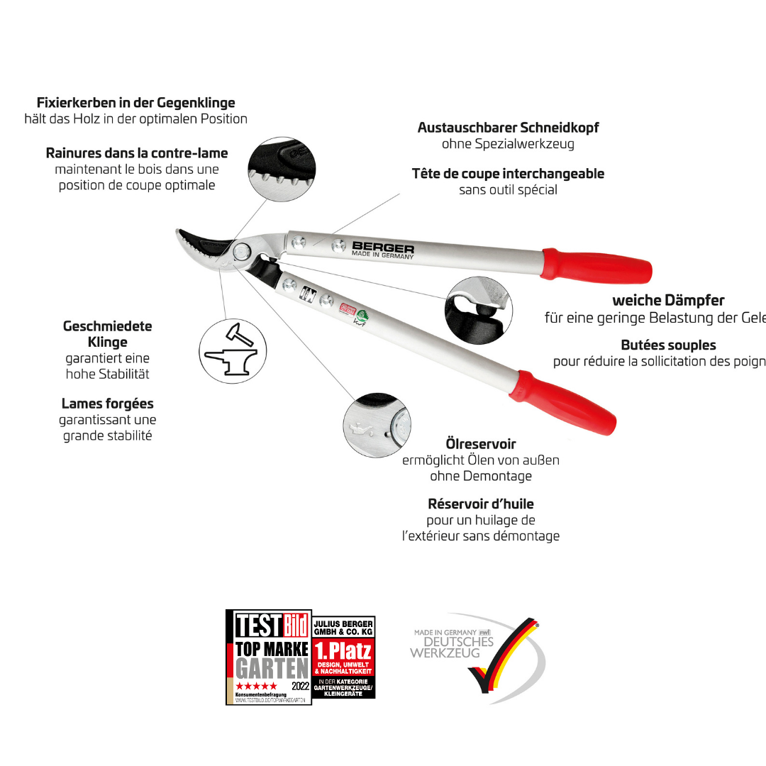 Produktvorteile der BERGER Astschere 4210